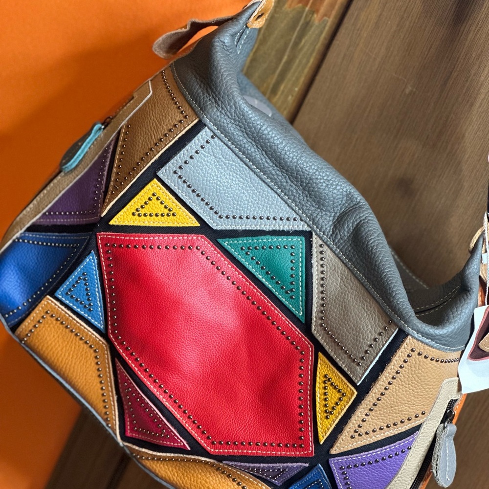 Real leather hobo bag